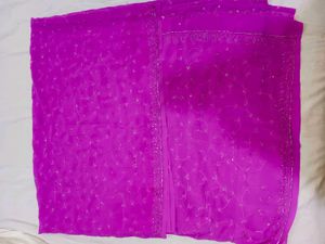MAGENTA EMBELLISHED SAREE