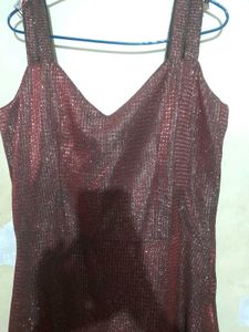 Unused Sparkling Maroon long gown