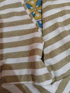 Gold Striped Halter Neck Top