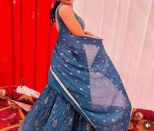 Stunning Blue Embellished Lehenga Choli