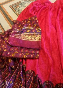 Beautifully Printed Ethnic Micro Cotton Silk Langh