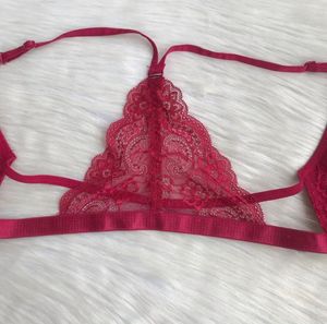 Hot Red Lace Bra