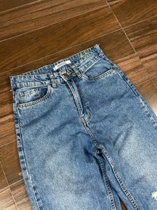 Ripped Wide Leg Jeans