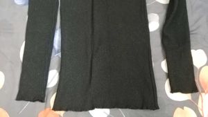 Black Ribbed Turtleneck Sweater