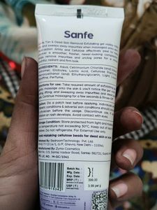 Sanfe Tan Removal Exfoliating Gel