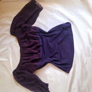 Purple chic y2k Sleeve Top