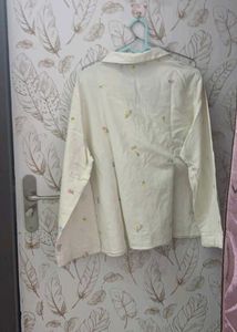 Vero Moda Embroidered Button-Up Shirt