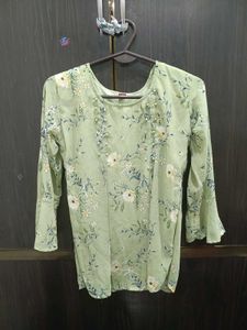 Chic Floral Bell Sleeve Top