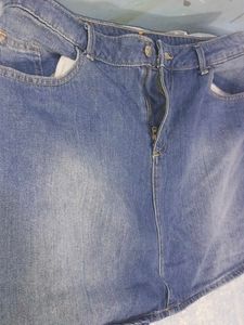 H&amp;M Blue Denim Mini Skirt