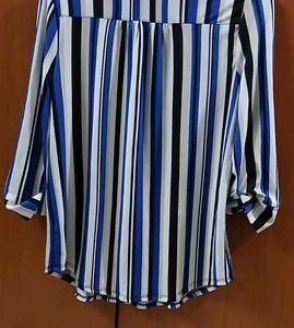 Stylish Striped Tunic Top - L Size