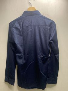 Classic Navy Blue Men's Dress Shirt