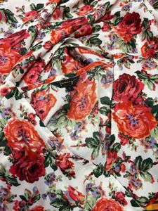 Floral Print Midi Wrap Dress