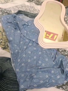 Blue Printed Cotton co-ord set