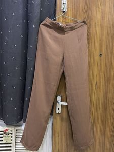 Elegant Brown Wide-Leg Trousers