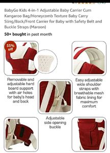 Baby Carrier Maroon Color