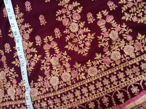 Anaarkali Maroon Colour zari Work