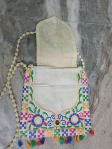 Boho Embroidered Sling Bag