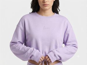 Lavender Cropped Sweatshirt