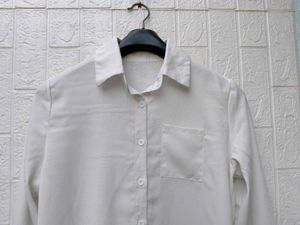 New with tag Chic White Oversized Button-Down Shir