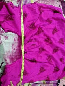 Vibrant Pink Printed nighty