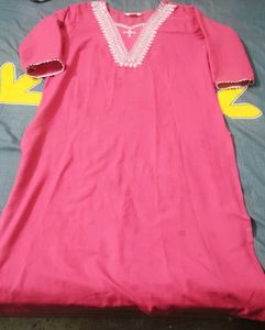 Pink Embroidered Kurta Set