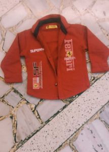 45. Red Ferrari Print Shirt