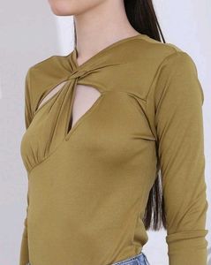 Shein Asymmetrical Neck Cut-Out Bodysuit
