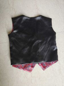 Elegant Black Formal Vest  coat