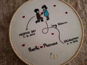 Custom Couple Embroidery Hoop Art