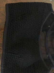 Elegant Black Sheer Padded Blouse