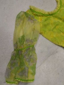 Yellow Floral Ruffle frock