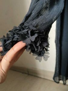 Zara Chic Black Ruffled Mini Dress
