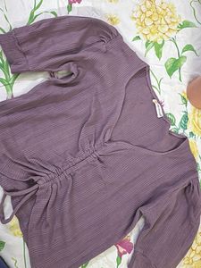 Stylish Ruched Puff Sleeve Top