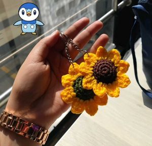 Sunflower Crochet Keychain