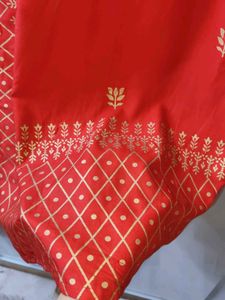 40 Size - Red Ethnic Kurta with Gold Print