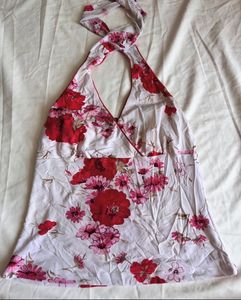 Y2k Floral Halter Neck Top