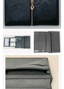 Classic RFID Black Zipper Wallet