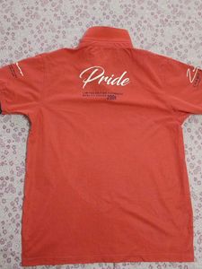 Men's Red Graphic Polo T-Shirt