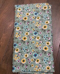 👉@sale Light Green Floral Print Fabric