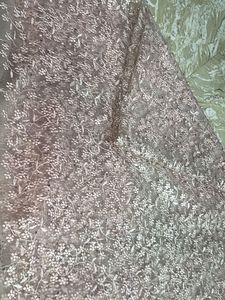Baby pink Embroidered Net Dress Material