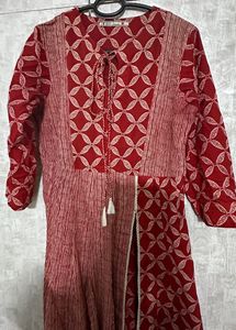 Red Colour Kurta Set