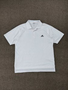Adidas White Polo T-Shirt