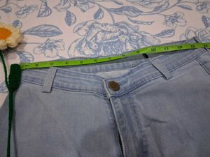 Light Wash Wide Leg Denim Jeans