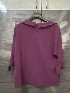 Stylish Purple Ruffled Top