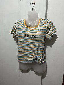 Striped "Sweet Girl" Top