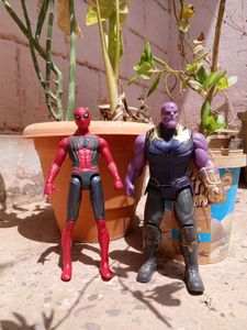 Marvel Avengers Spiderman and Thanos Figures