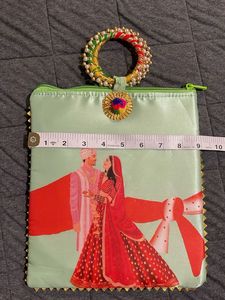 Designer Clutch Bag with Indian Wedding Print