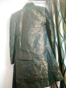 Emerald &amp; Gold Sherwani