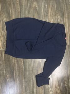 Navy Blue Long Sleeve Top