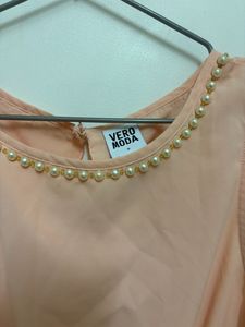 Peach Veromoda Sleeveless Gown